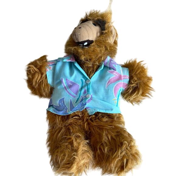 Vintage 1988 ALF Hawaiian Surf Shirt Hand Puppet Plush Burger King - Picture 6 of 7